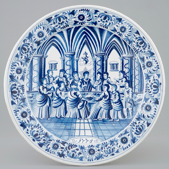 A dated dish with "The Last Supper", Harlingen, Friesland, 1775