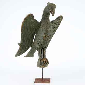 A large French wooden eagle mounted as a lectern, 17/18th C.