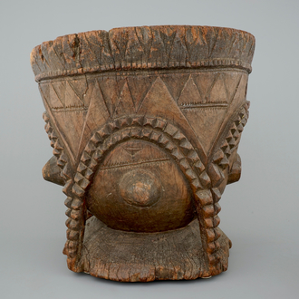 A large African wooden basin, Angola, first half 20th C.