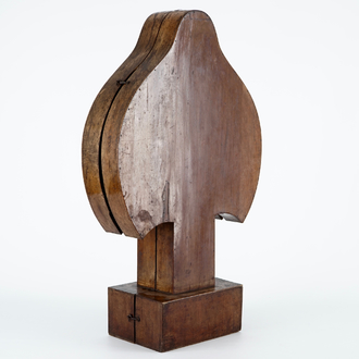 A large wooden monstrance box, France, 18/19th C.