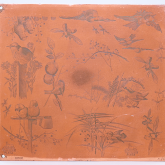 A copper etching plate, Petrus Regout Maastricht, first half 20th C.