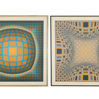 Victor Vasarely (1906-1997), two serigraphs, signed and numbered in pencil