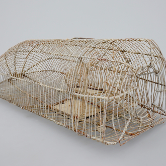 A rat or mouse trap of metal wire, France, late 19th C.