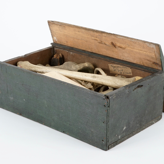 A collection of human bones from a doctor's office, 19th C.