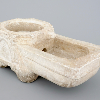 A Fatimid marble kilga, Egypt, 11/12th C.