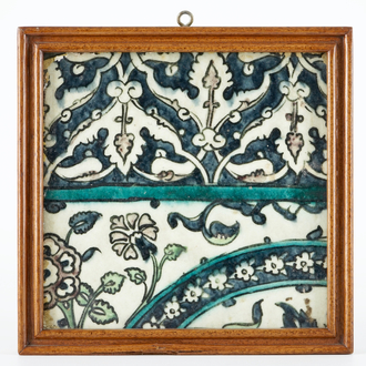 A Damascus pottery tile, Ottoman Syria, ca. 1620