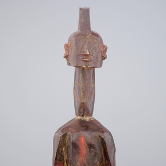 Une figure africaine en bois sculpté, 3ème quart du 20ème