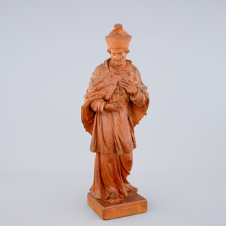 Hendrik Pulinx (1698-1781), Een terracotta figuur van Johannes Nepomucenus