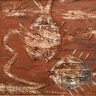 Marcel Louis Baugniet (1896-1995), Een compositie van vissen, 1948, gouache op papier