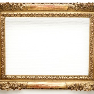 A sculpted gilt wood frame, 19th C.