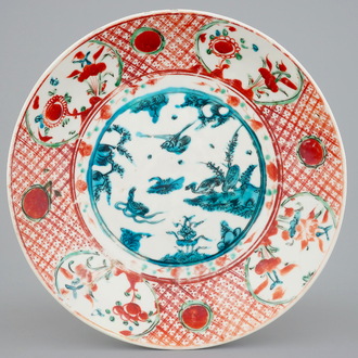 Un plat en porcelaine de Chine dit de Swatow, Dynastie Ming, 16/17ème