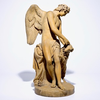 Martin-Claude Monot (Parijs, 1733-1803): Le Génie du Printemps, terra cotta, gedat. 1779