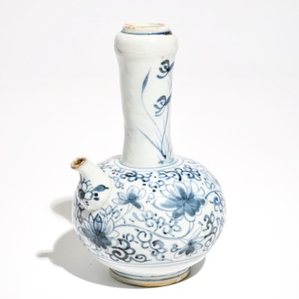 A Japanese Arita blue and white kendi, Edo, 17th C.