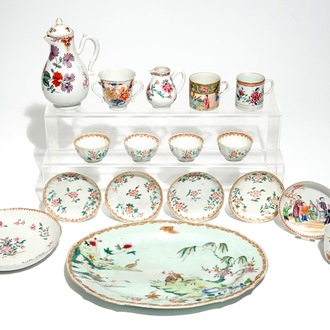 A collection of Chinese famille rose porcelain, Yongzheng/Qianlong