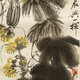 Qi Baishi (1864-1957), Melons longues et leurs vignes, encre et couleur sur papier