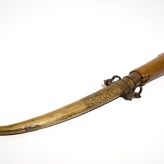 A Moroccan dagger with rhinoceros horn hilt, 19th century