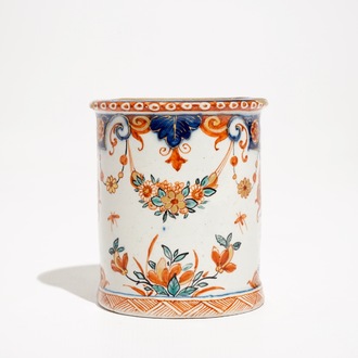 A Dutch Delft doré jam-pot, 18th C.