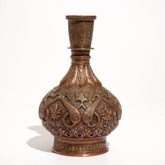 An Islamic brass hookah base, Syria, ca. 1900