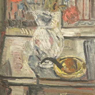 Vanderlick, Armand (Belgique, 1897-1985), Nature morte avec une pipe, huile sur toile