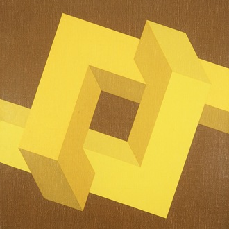 De Mey, Jos (Belgium, 1928-2007), "Knoop", abstracte composition, oil on canvas, dated 1972