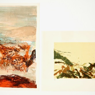 Zao, Wou-Ki (China/Frankrijk, 1920-2013), Twee abstracte composities, litho op papier, gedat. 1978/1979, genum. 44/60