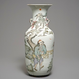 Un vase en porcelaine de Chine à décor qianjiang cai, 19/20ème