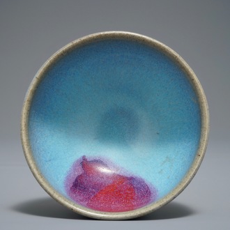 A small Chinese Junyao purple-splashed bowl, probably Song