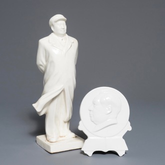 20世纪下半叶 毛泽东人物雕像及人物头像瓷板