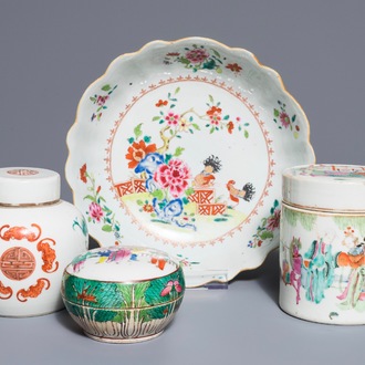 A various collection Chinese famille rose porcelain, 18/19th C.