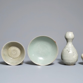 Un ensemble de pièces en porcelaine céladon, Corée, Goryeo et après