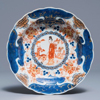 A Chinese Imari style klapmuts bowl with Xi Wangmu, KangxiYongzheng