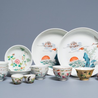 Un lot varié en porcelaine de Chine, 19ème et République
