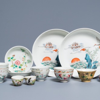 Een diverse collectie Chinees porselein, 19e eeuw en Republiek