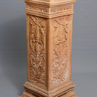 A neoclassical terracotta column, Italy, late 19th C.