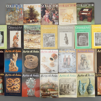 A collection of Asian art magazines: Arts of Asia 1979-1991, Oriental Art 1955-1956, etc.