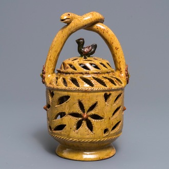 Un brasero couvert en poterie flamande, Torhout, 19ème