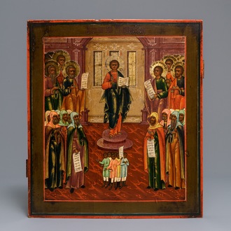 A Russian feast icon: Christ in the temple, 18/19th C.