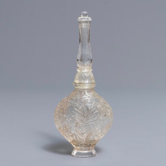 A Mughal-style rock crystal water sprinkler or scent bottle, India, 19/20ème