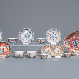 Un lot varié en porcelaine de Chine famille rose et de style Imari, Kangxi/Qianlong