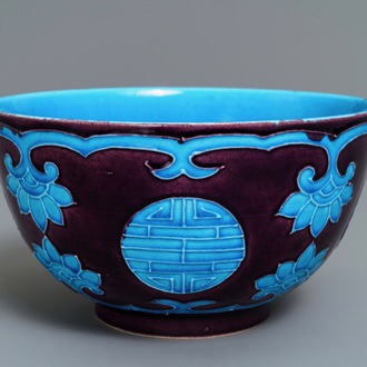 A Chinese Fahua-style bowl, 19/20th C.