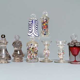 Ten glass paperweights, France, 18/20th C.