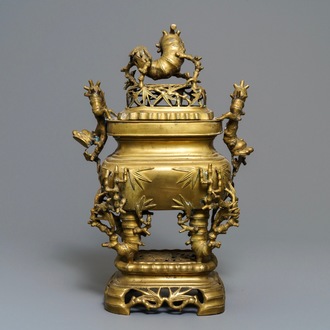Een grote Chinese bronzen wierookbrander voor de Vietnamese markt, 19e eeuw