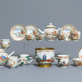 Une collection variée en porcelaine de Chine famille rose d'exportation, Qianlong