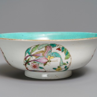 Un bol en porcelaine de Chine famille rose, marque et prob. époque de Guangxu