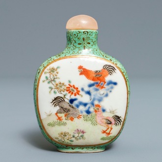 A Chinese famille rose porcelain snuff bottle, Daoguang mark and of the period