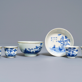Une collection variée en porcelaine de Chine 'Bleu de Hue' pour le Vietnam, 19ème