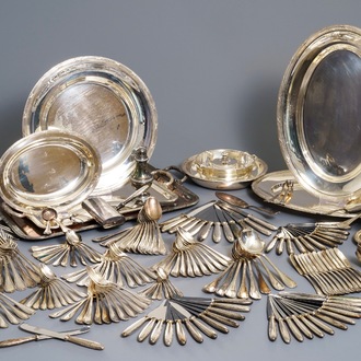 A collection of silver-plated cutlery and tableware, Christofle, France, 20th C.