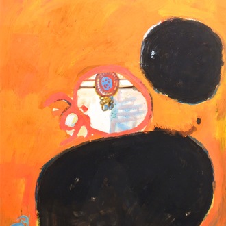 Jan Cobbaert (1909-1995): Abstract composition, mixed media on paper, dated 1967