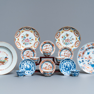 Une collection variée en porcelaine de Chine bleu et blanc, famille rose et de style Imari, Kangxi/Qianlong