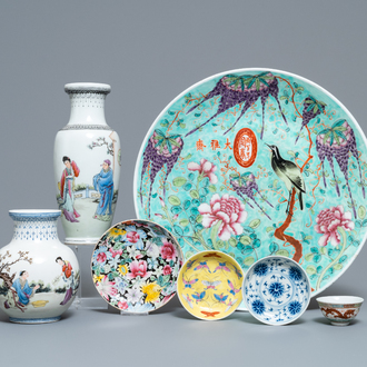 A varied collection of Chinese porcelain, Qing and Republic, 19/20th C.